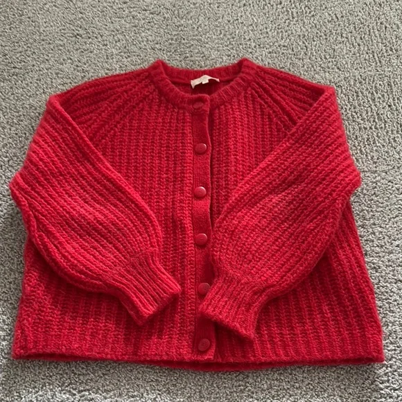 Sezane | Sweaters | Sezane Red Emile Sweater | Poshmark